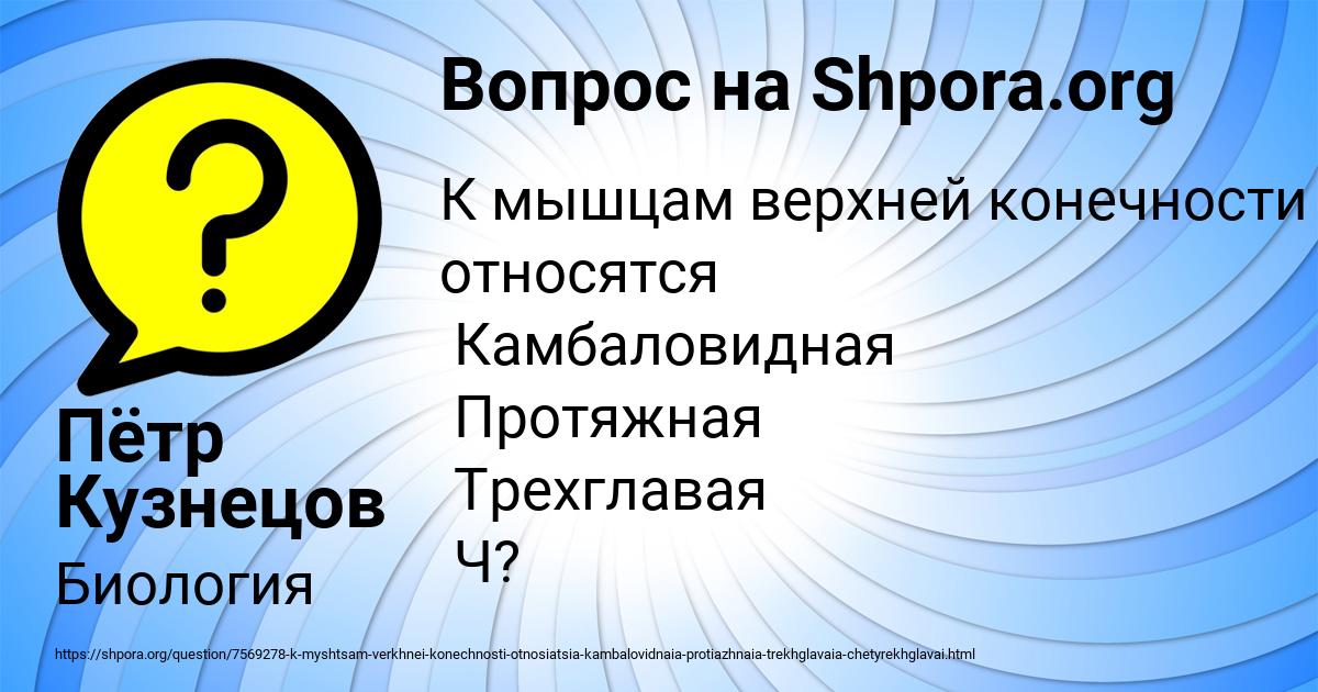 Картинка с текстом вопроса от пользователя Пётр Кузнецов