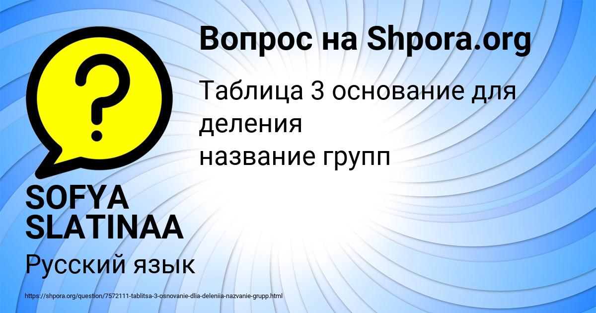 Картинка с текстом вопроса от пользователя SOFYA SLATINAA
