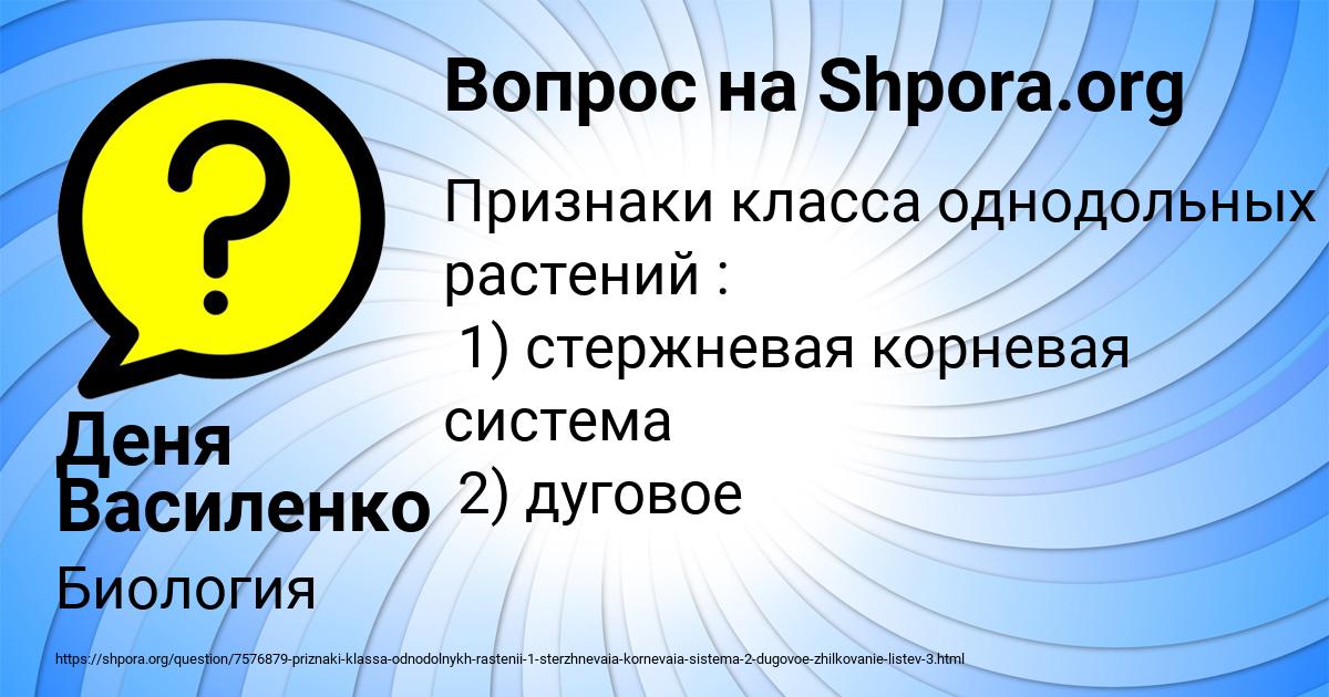 Картинка с текстом вопроса от пользователя Деня Василенко