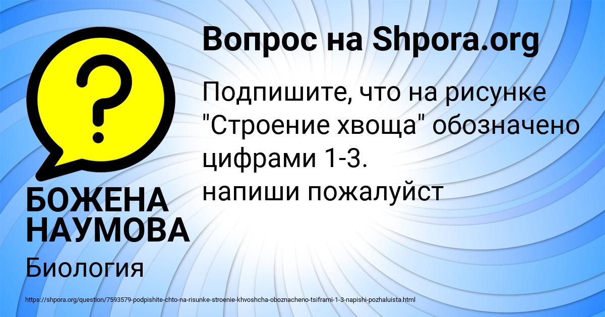 Картинка с текстом вопроса от пользователя БОЖЕНА НАУМОВА