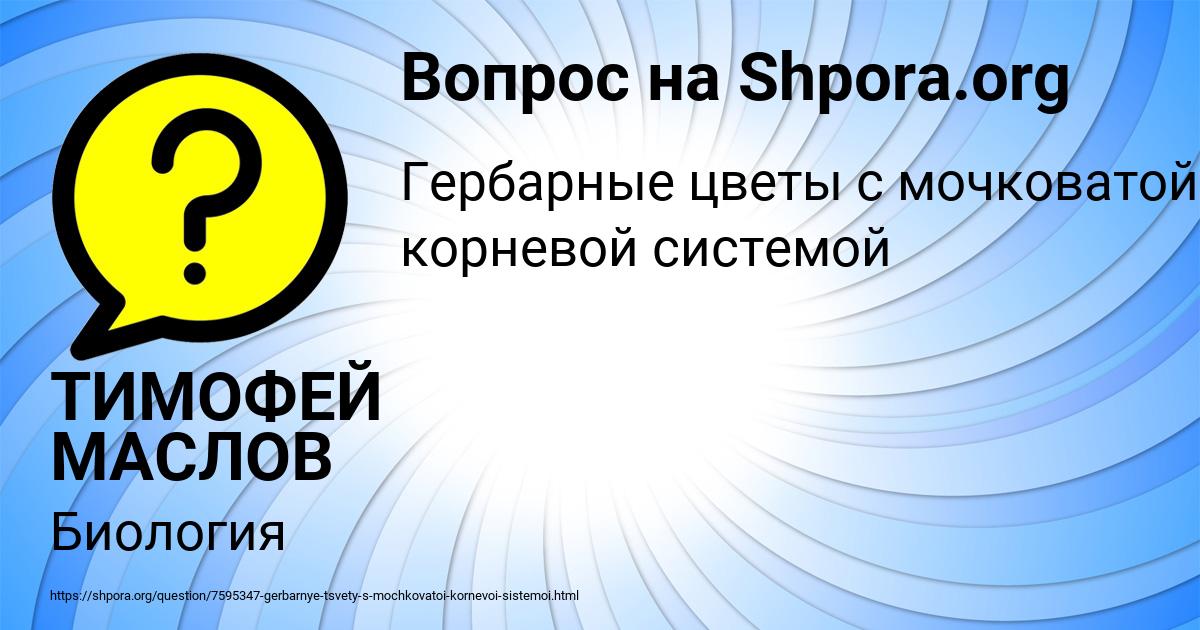 Картинка с текстом вопроса от пользователя ТИМОФЕЙ МАСЛОВ