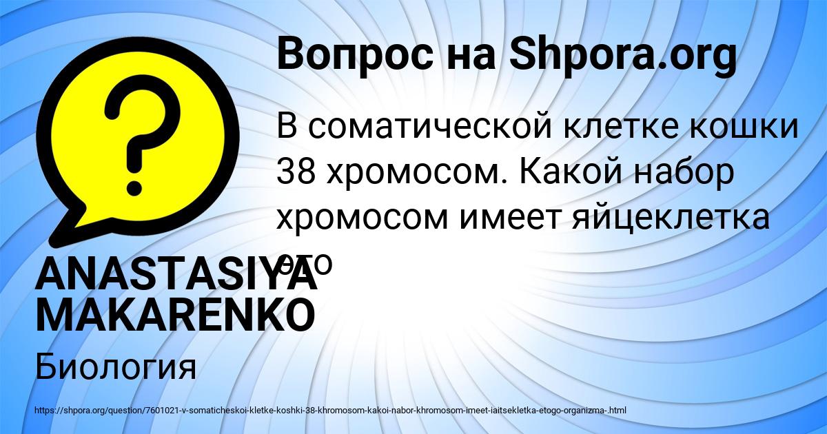 Картинка с текстом вопроса от пользователя ANASTASIYA MAKARENKO