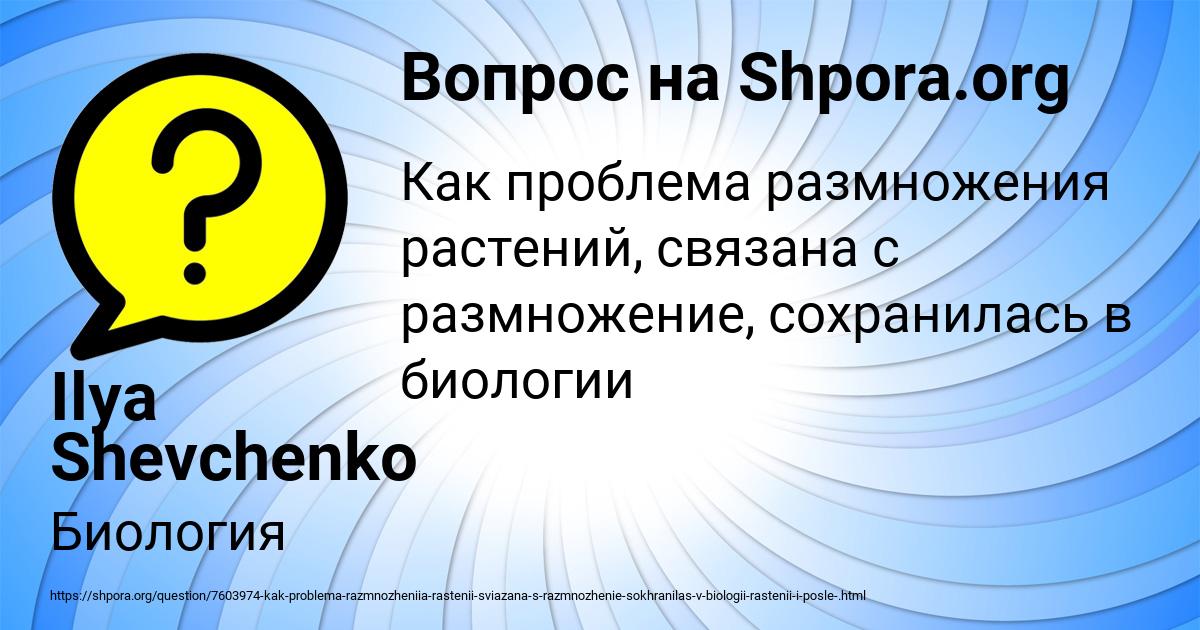 Картинка с текстом вопроса от пользователя Ilya Shevchenko