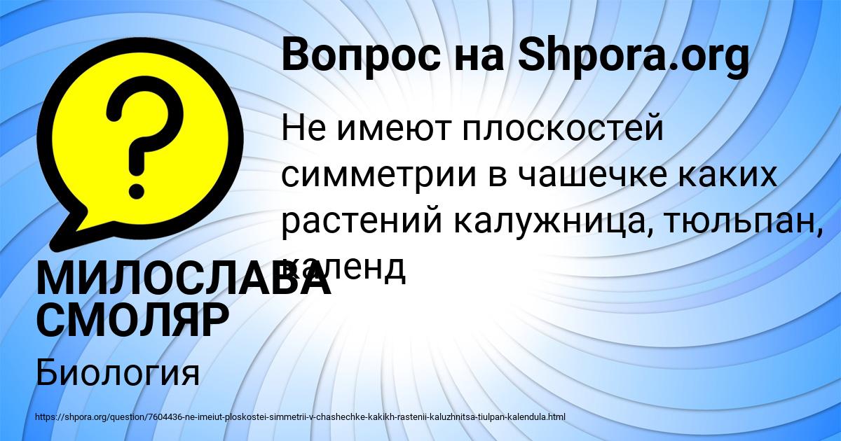 Картинка с текстом вопроса от пользователя МИЛОСЛАВА СМОЛЯР