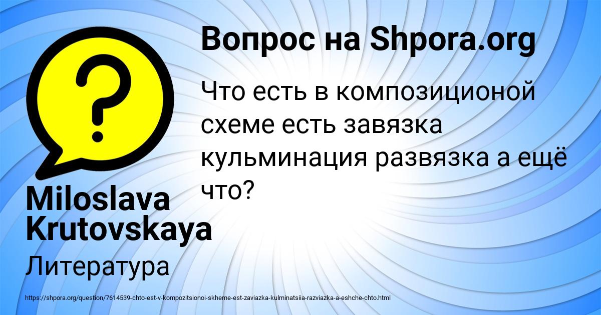 Картинка с текстом вопроса от пользователя Miloslava Krutovskaya