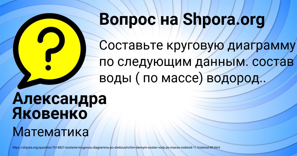 Картинка с текстом вопроса от пользователя Александра Яковенко
