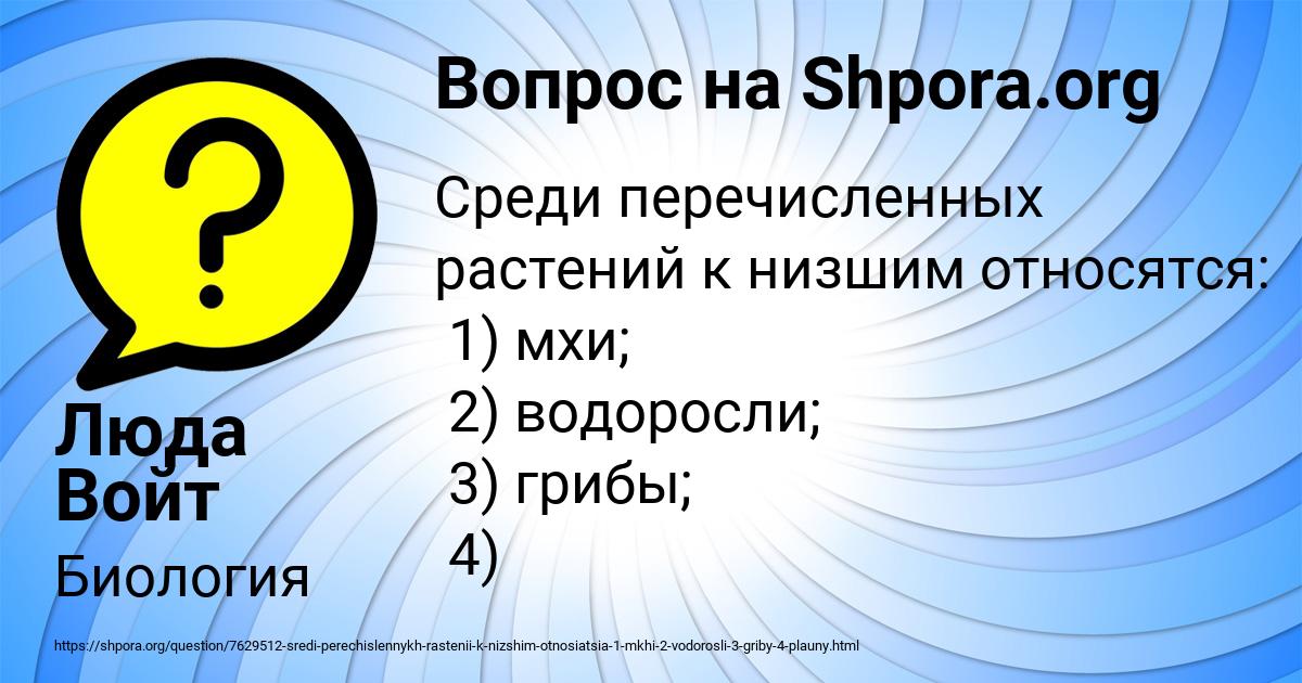 Картинка с текстом вопроса от пользователя Люда Войт