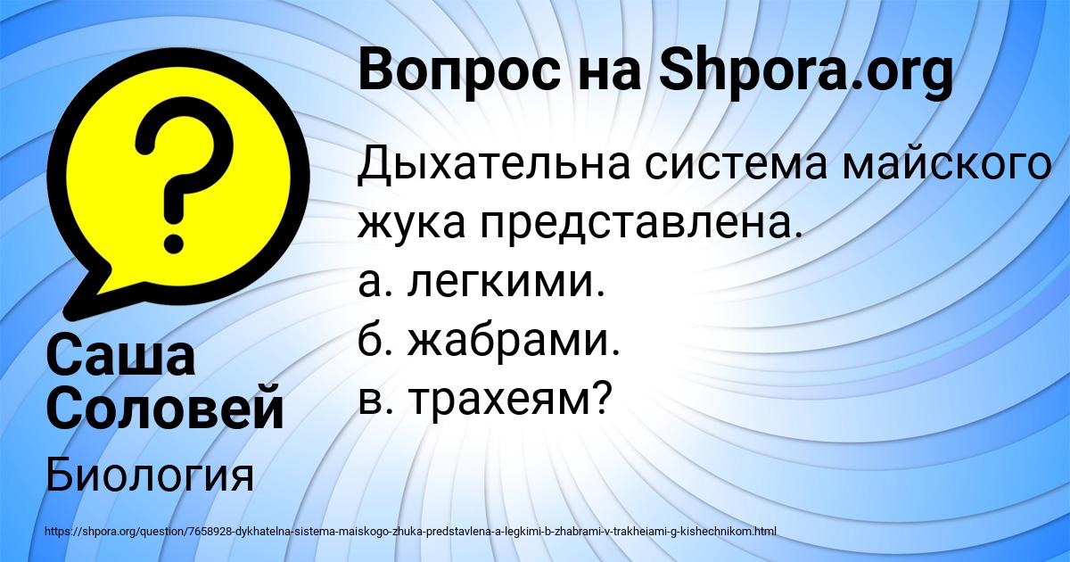 Картинка с текстом вопроса от пользователя Саша Соловей