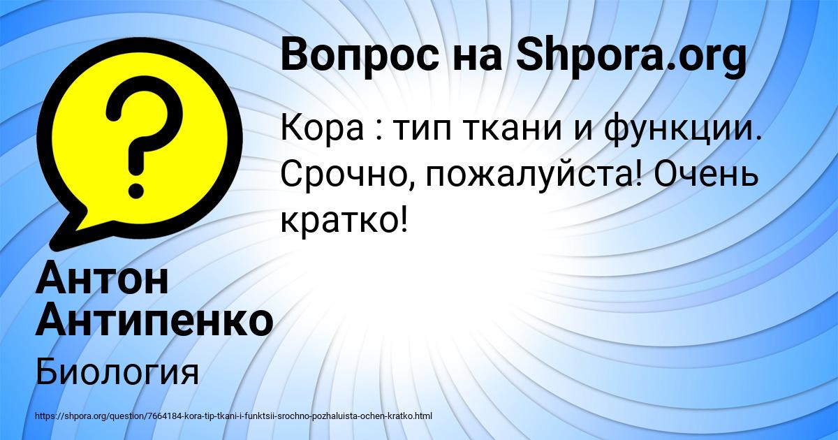 Картинка с текстом вопроса от пользователя Антон Антипенко