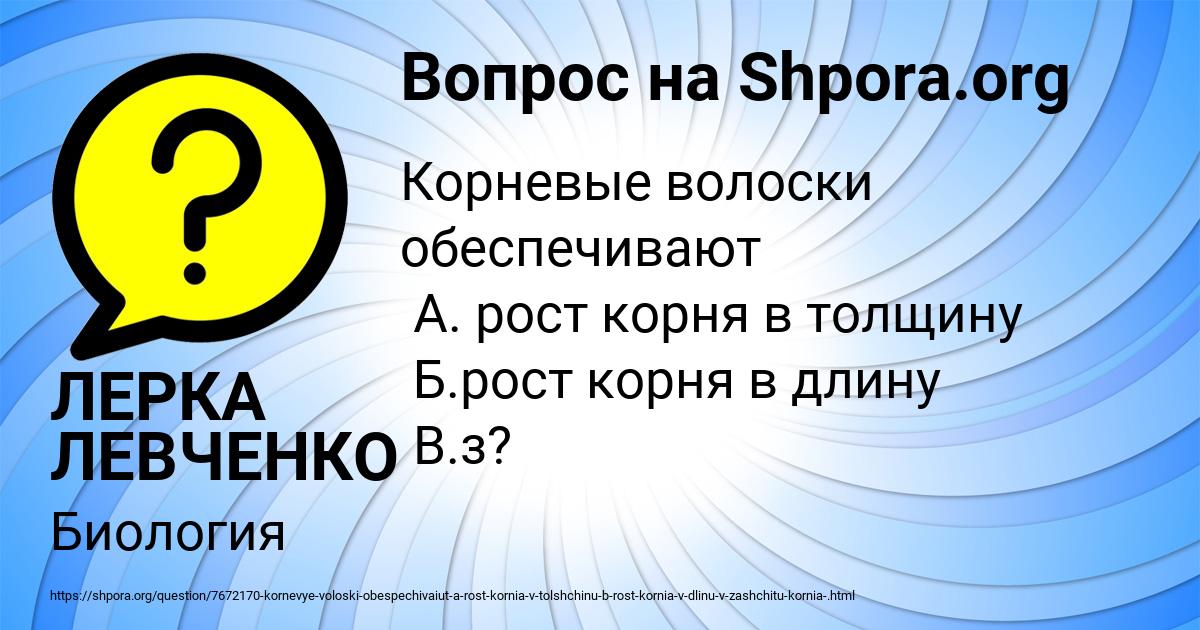 Картинка с текстом вопроса от пользователя ЛЕРКА ЛЕВЧЕНКО