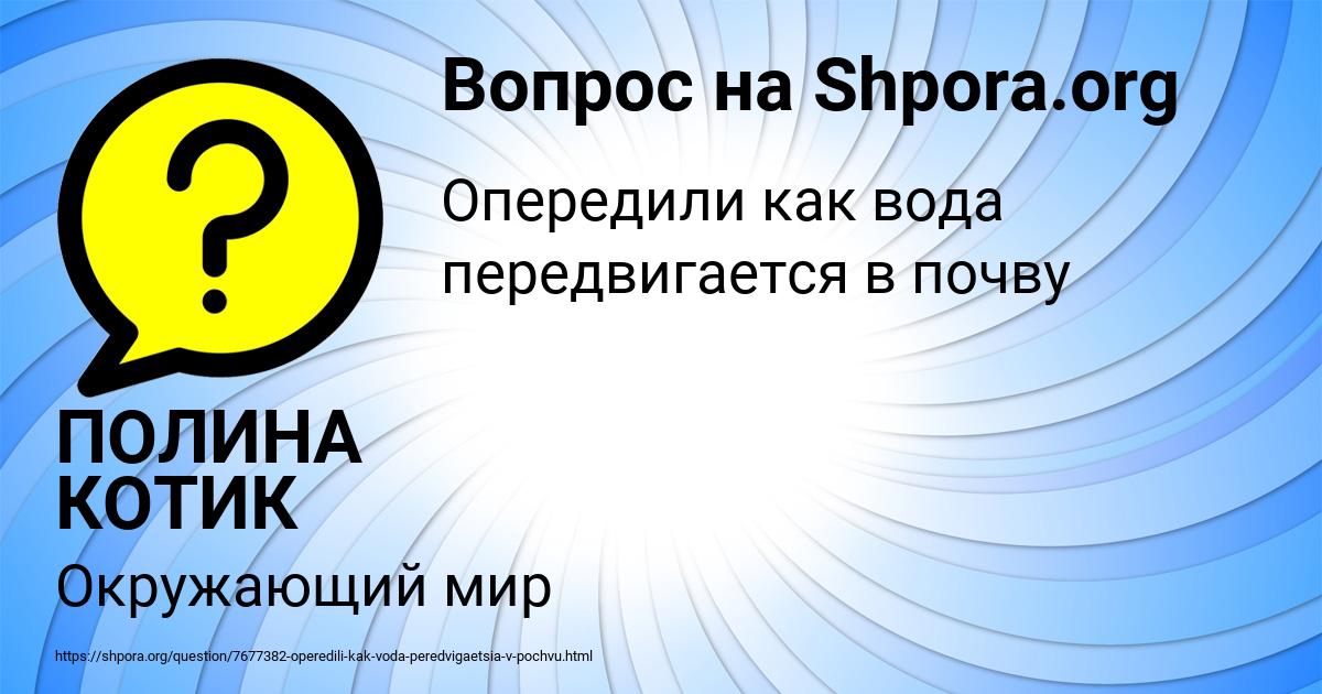 Картинка с текстом вопроса от пользователя ПОЛИНА КОТИК