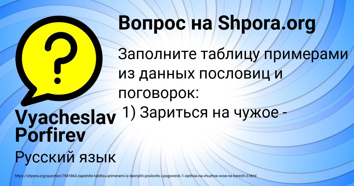 Картинка с текстом вопроса от пользователя Vyacheslav Porfirev