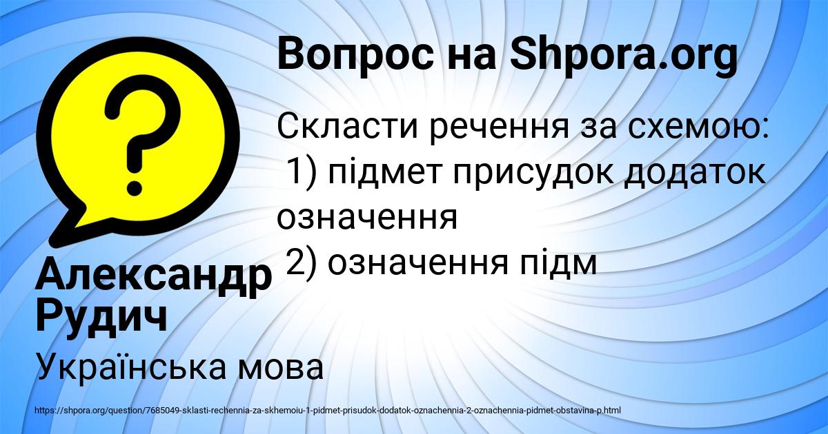 Картинка с текстом вопроса от пользователя Александр Рудич