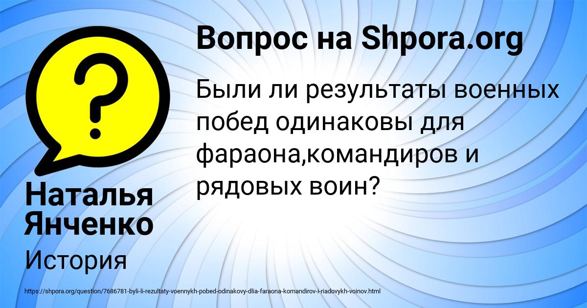 Картинка с текстом вопроса от пользователя Наталья Янченко
