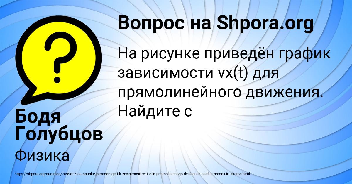 Картинка с текстом вопроса от пользователя Бодя Голубцов