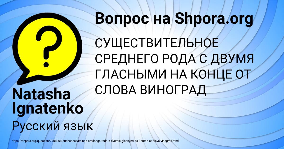 Картинка с текстом вопроса от пользователя Natasha Ignatenko