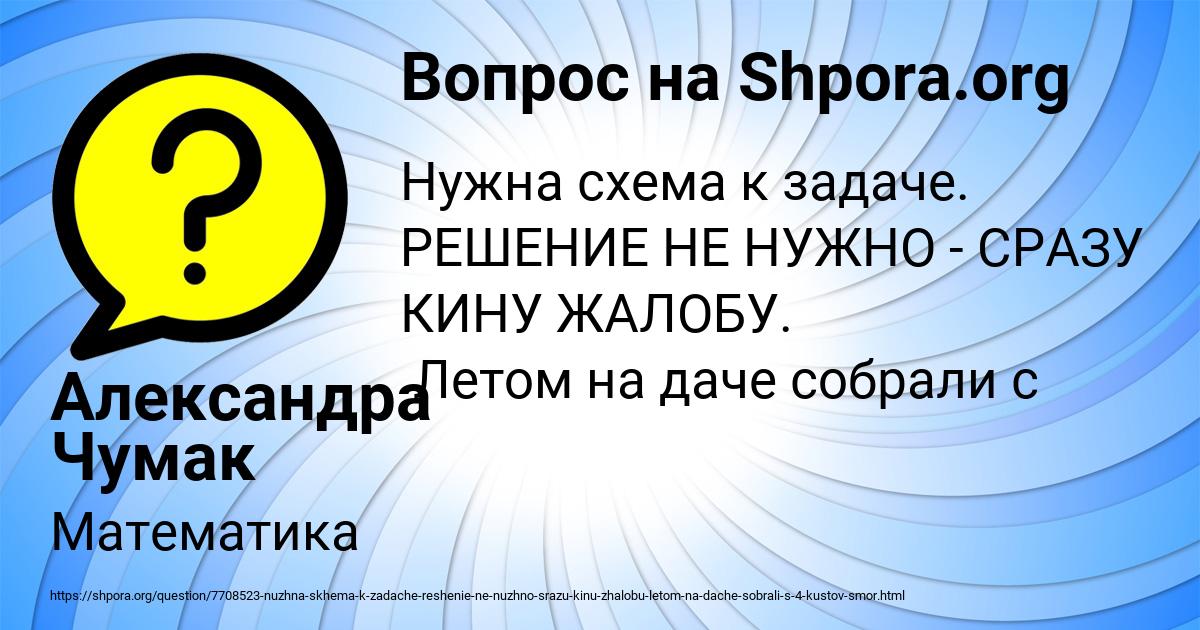 Картинка с текстом вопроса от пользователя Александра Чумак