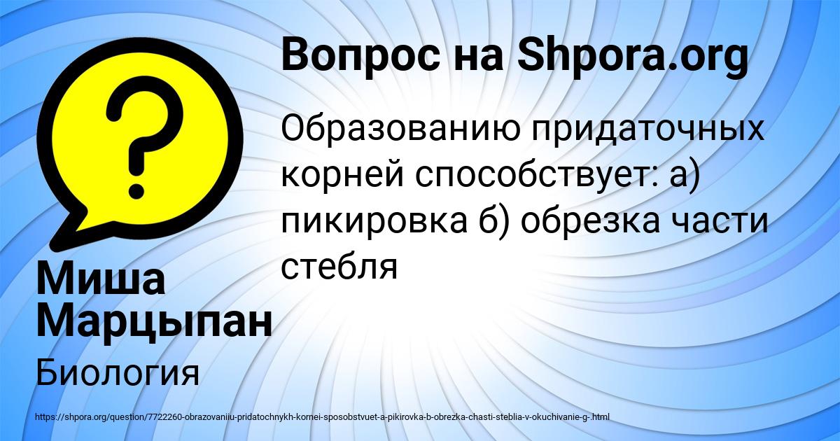 Картинка с текстом вопроса от пользователя Миша Марцыпан