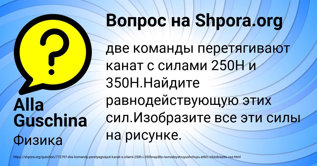 Картинка с текстом вопроса от пользователя Alla Guschina