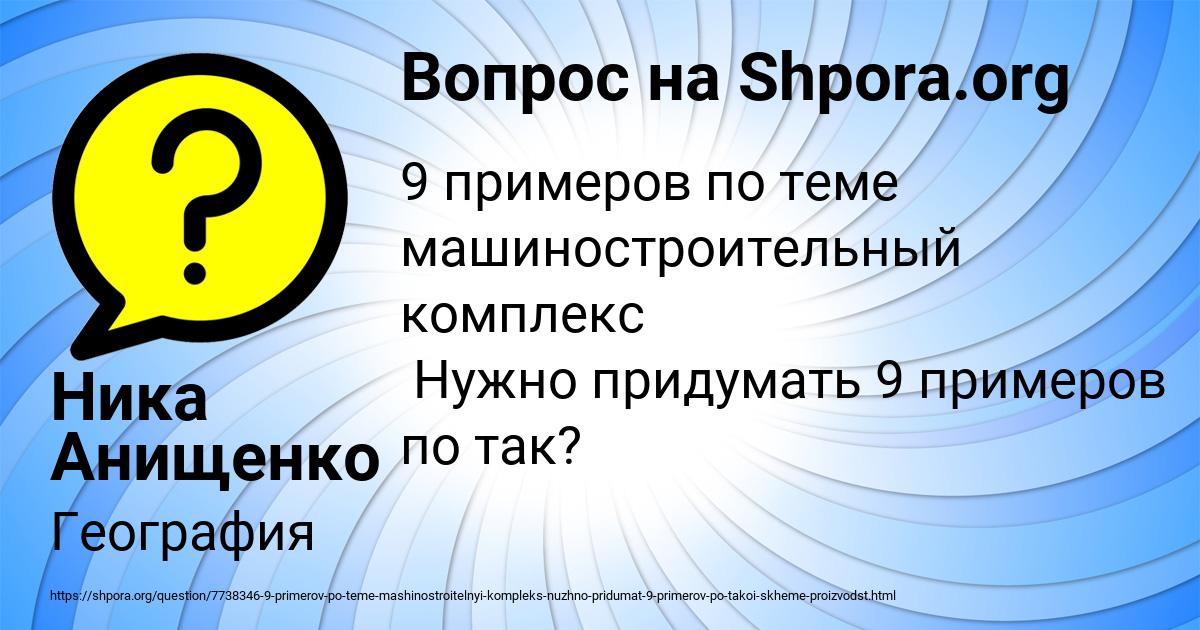 Картинка с текстом вопроса от пользователя Ника Анищенко