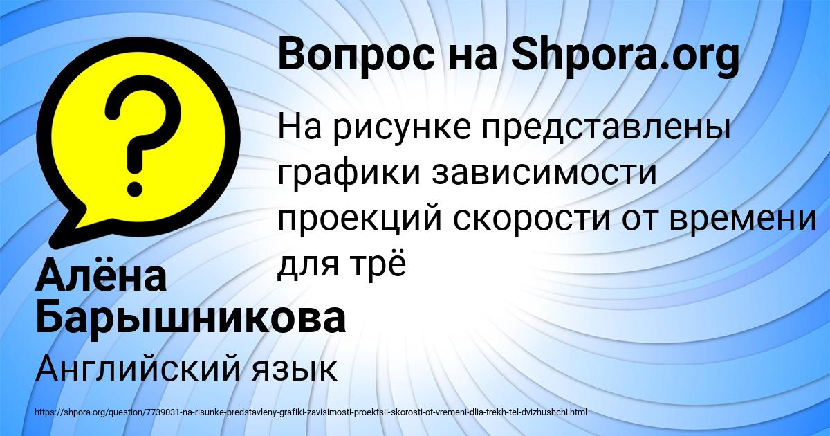 Картинка с текстом вопроса от пользователя Алёна Барышникова