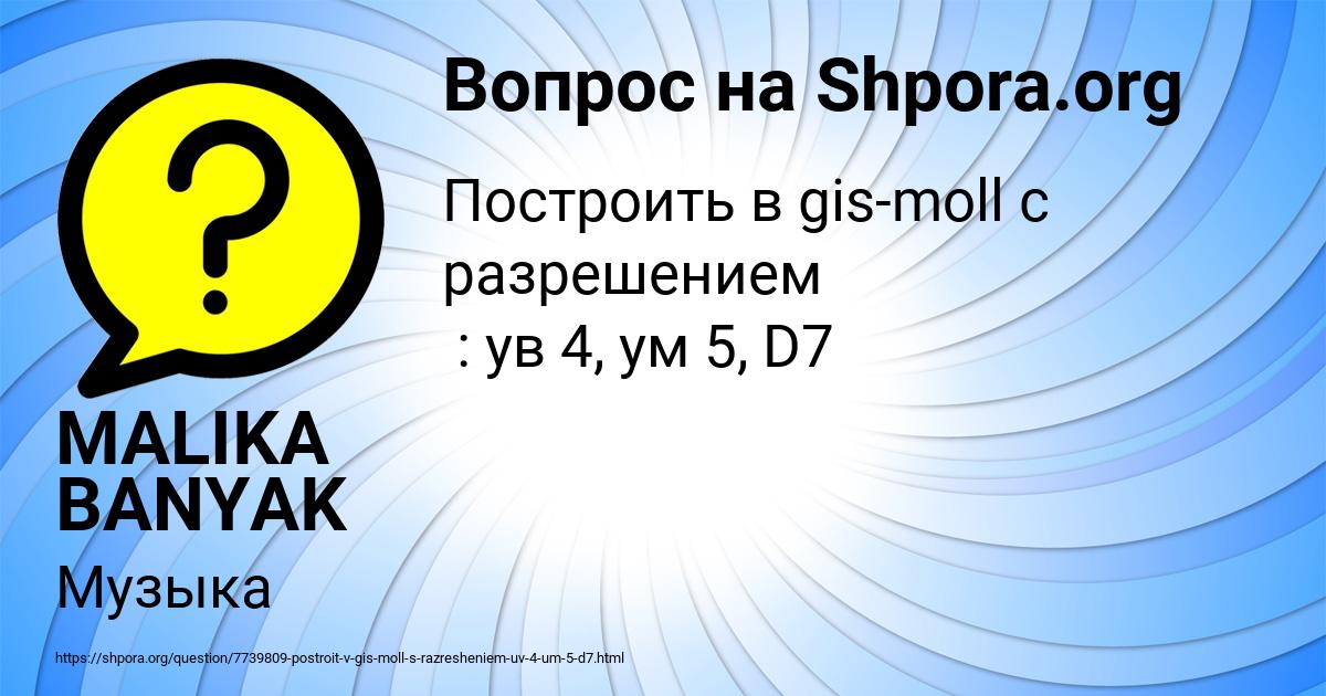 Картинка с текстом вопроса от пользователя MALIKA BANYAK