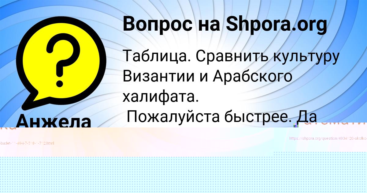 Картинка с текстом вопроса от пользователя Анжела Федоренко