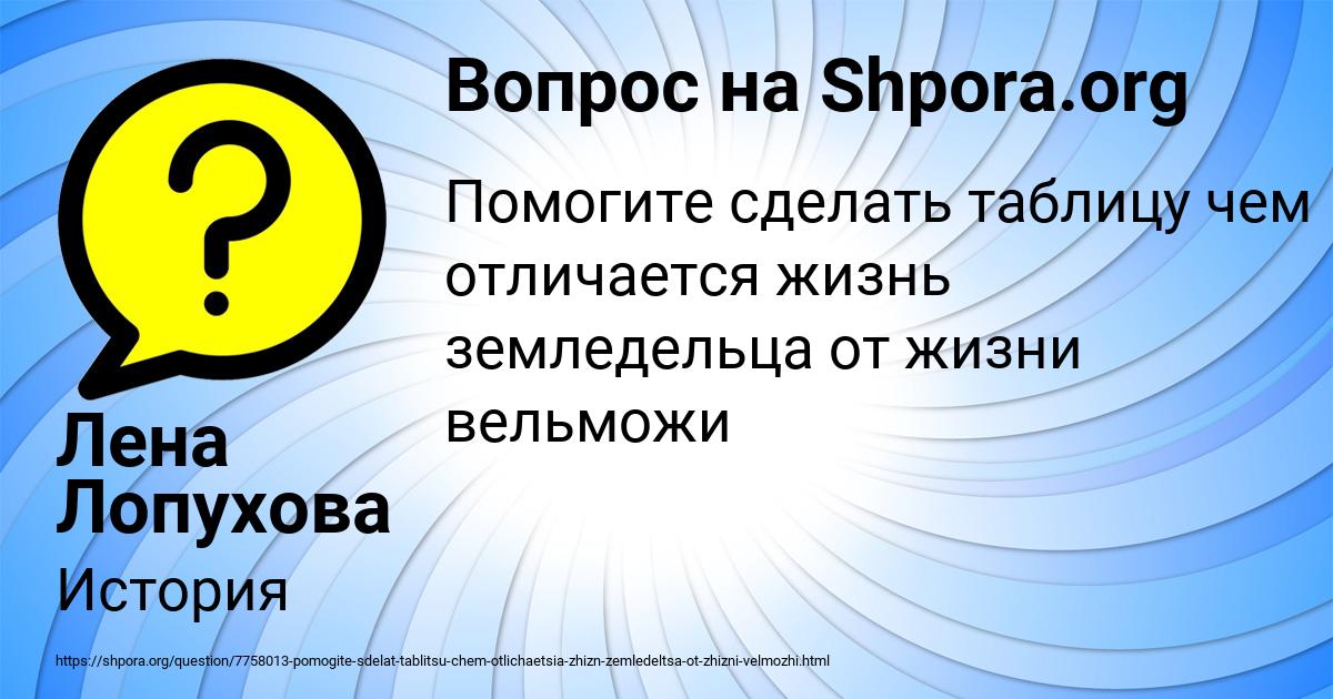 Картинка с текстом вопроса от пользователя Лена Лопухова