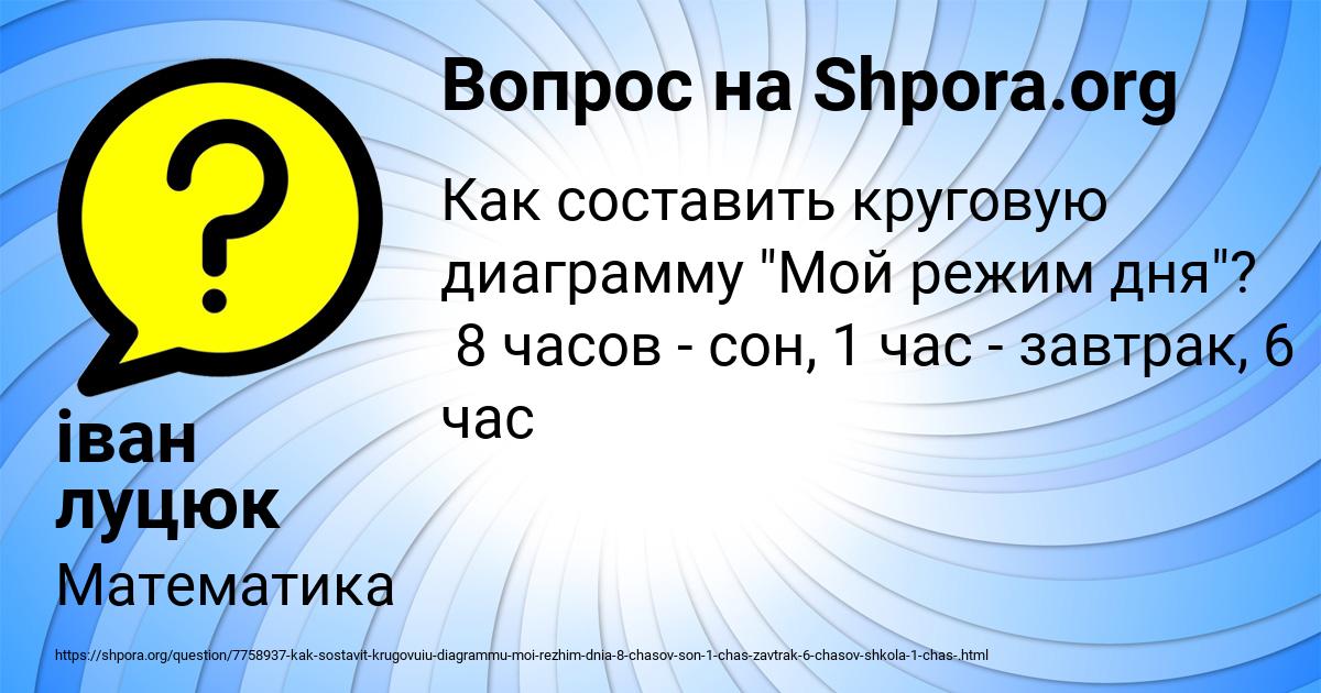 Картинка с текстом вопроса от пользователя іван луцюк