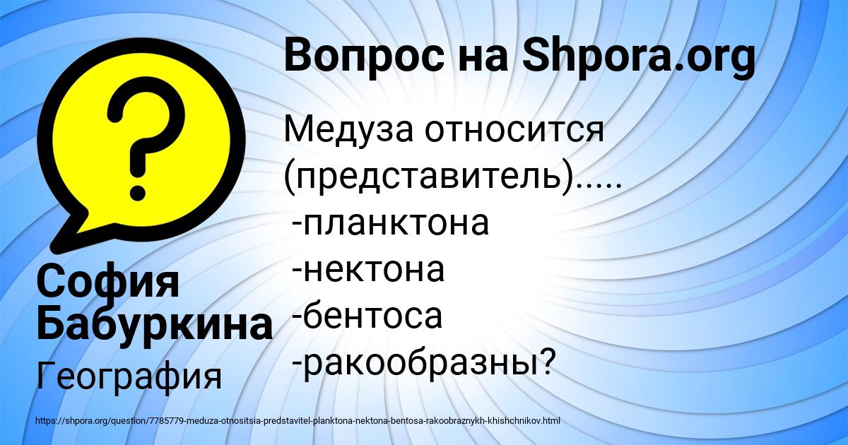 Картинка с текстом вопроса от пользователя София Бабуркина