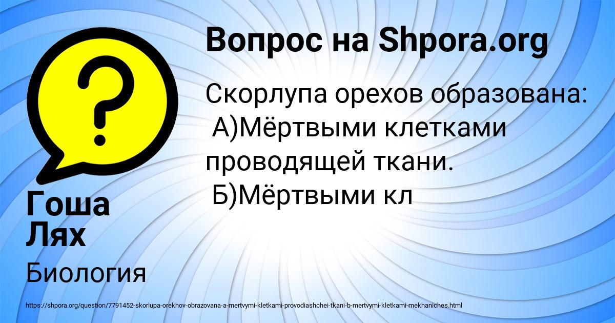 Картинка с текстом вопроса от пользователя Гоша Лях