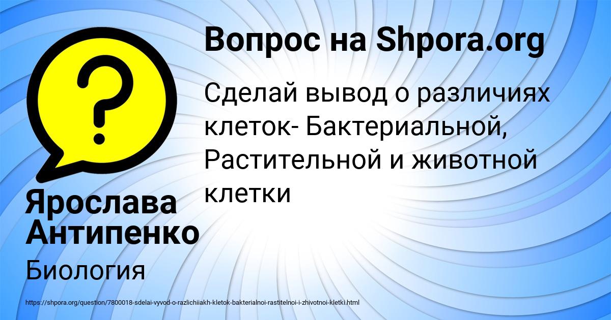 Картинка с текстом вопроса от пользователя Ярослава Антипенко