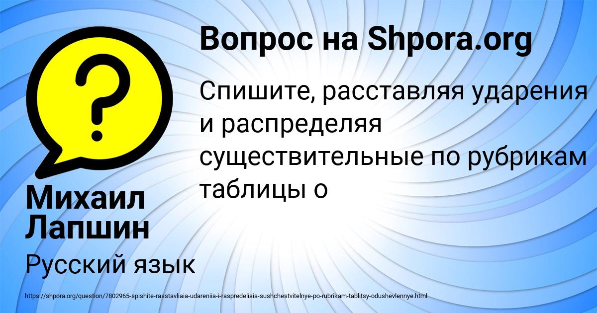 Картинка с текстом вопроса от пользователя Михаил Лапшин