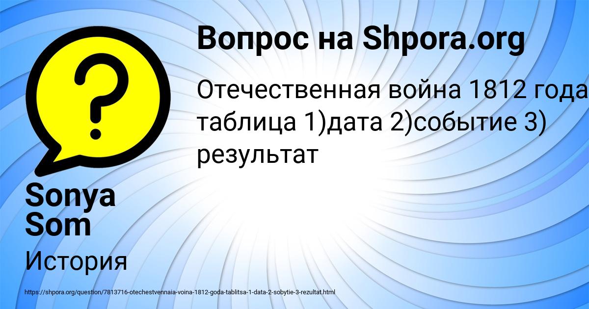 Картинка с текстом вопроса от пользователя Sonya Som