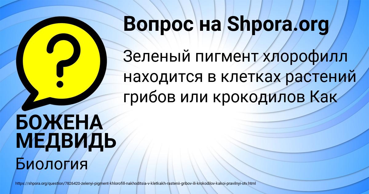 Картинка с текстом вопроса от пользователя БОЖЕНА МЕДВИДЬ