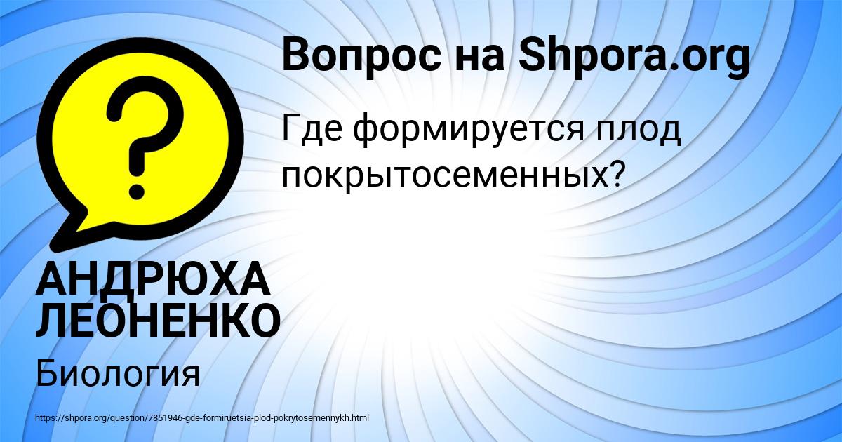 Картинка с текстом вопроса от пользователя АНДРЮХА ЛЕОНЕНКО