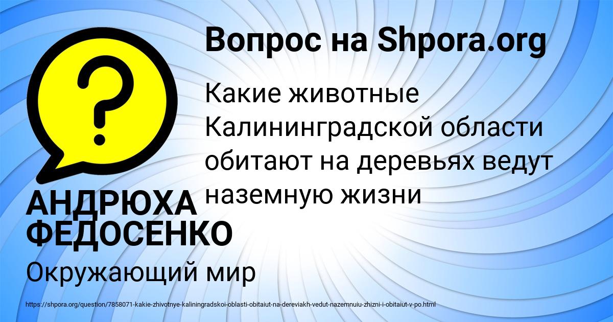 Картинка с текстом вопроса от пользователя АНДРЮХА ФЕДОСЕНКО