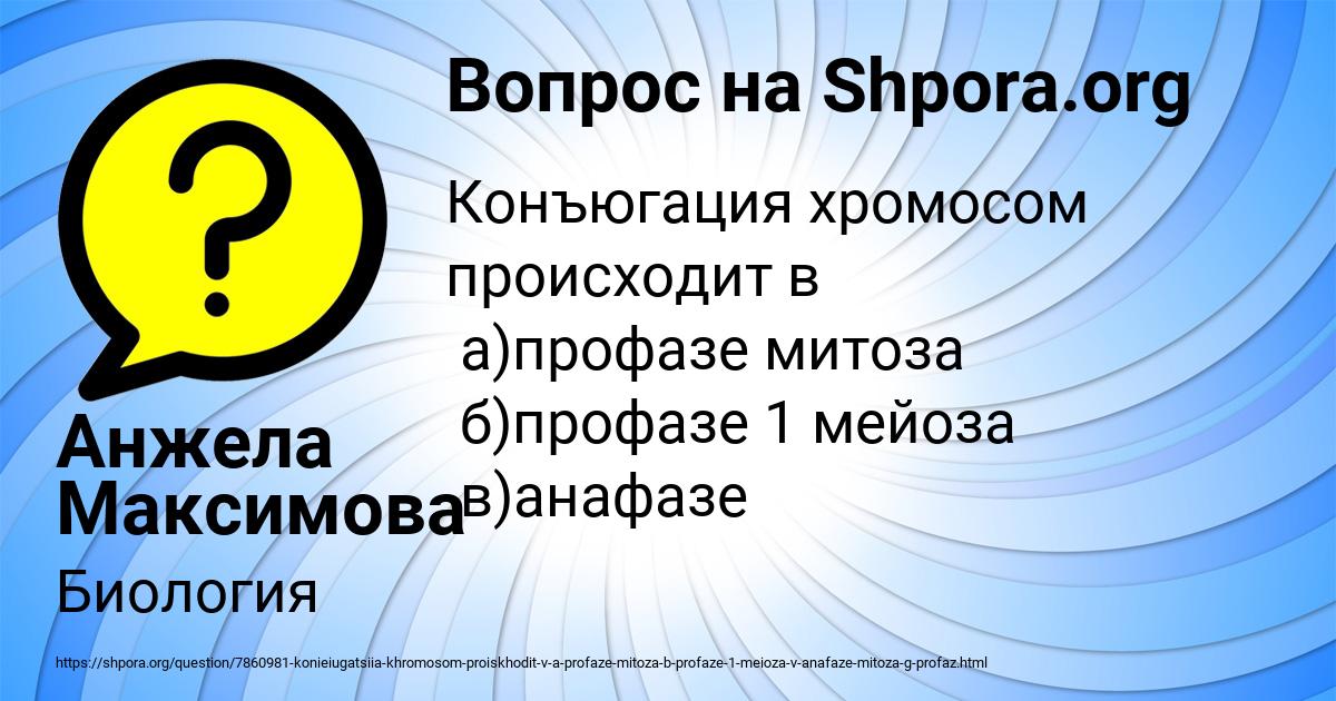 Картинка с текстом вопроса от пользователя Анжела Максимова