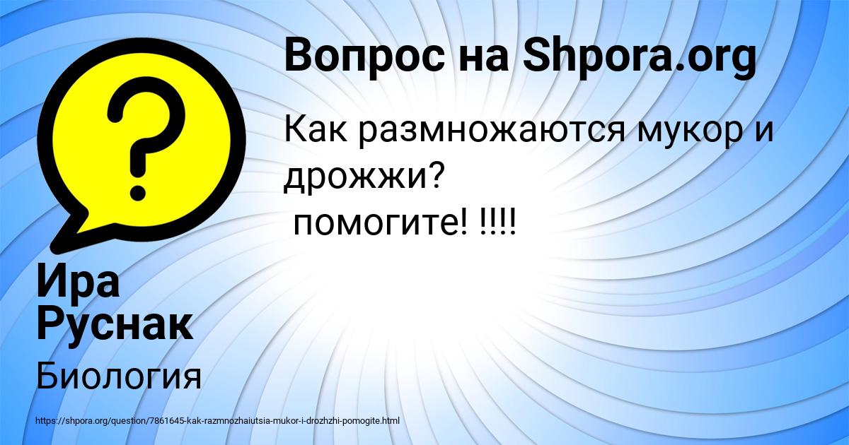 Картинка с текстом вопроса от пользователя Ира Руснак