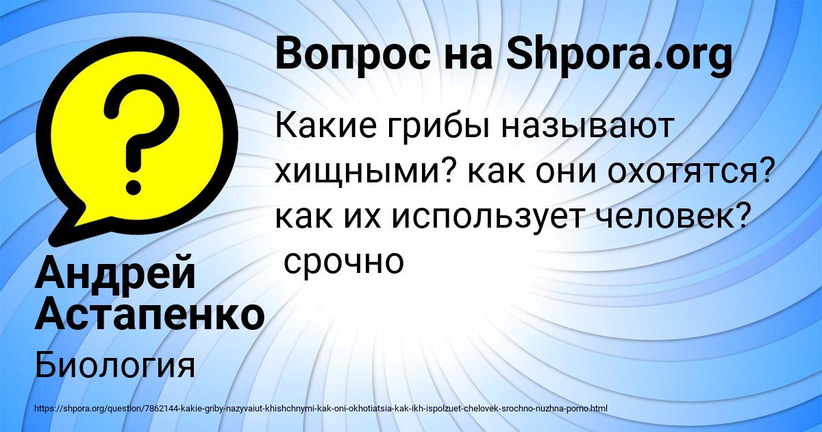 Картинка с текстом вопроса от пользователя Андрей Астапенко 