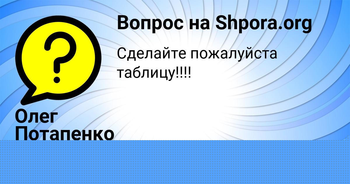 Картинка с текстом вопроса от пользователя Олег Потапенко