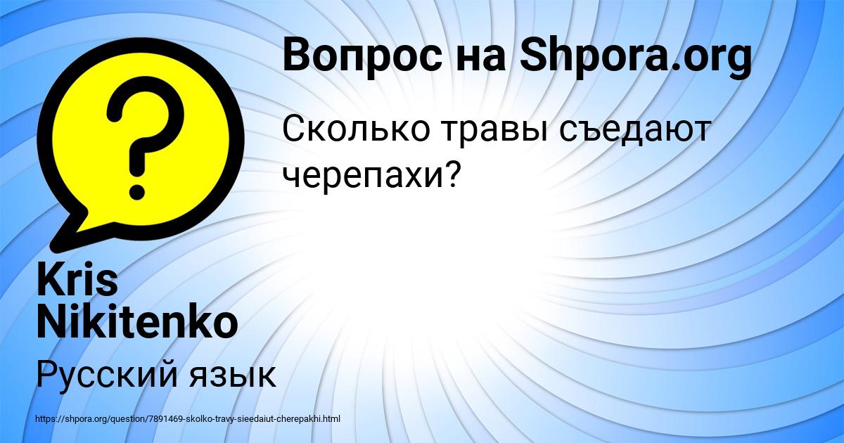 Картинка с текстом вопроса от пользователя Kris Nikitenko