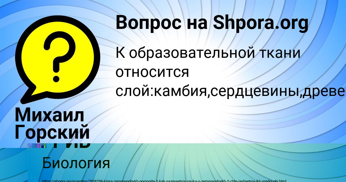 Картинка с текстом вопроса от пользователя Михаил Горский