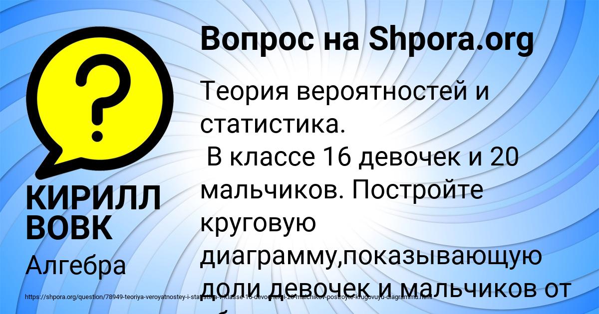 Картинка с текстом вопроса от пользователя КИРИЛЛ ВОВК
