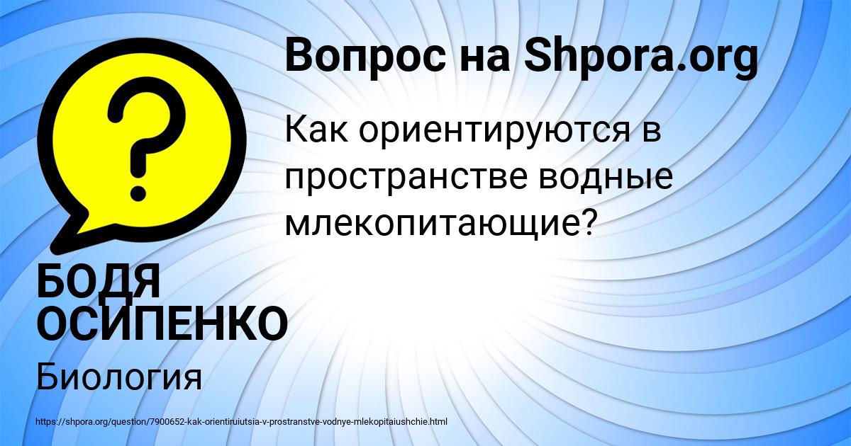 Картинка с текстом вопроса от пользователя БОДЯ ОСИПЕНКО