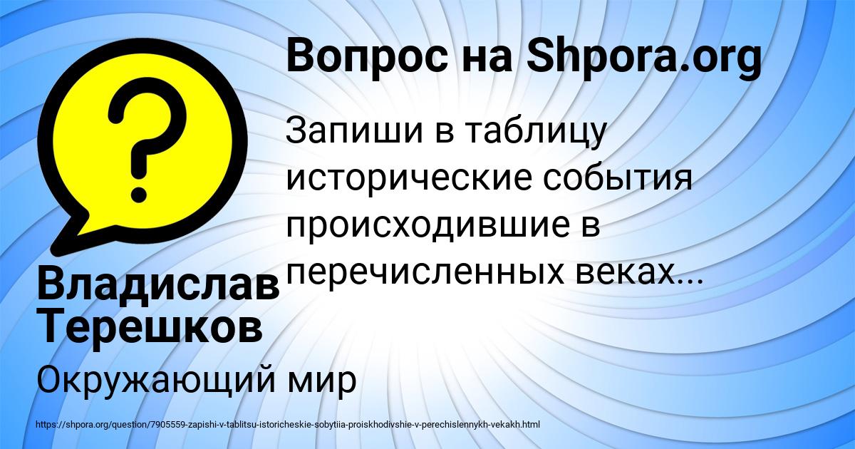 Картинка с текстом вопроса от пользователя Владислав Терешков