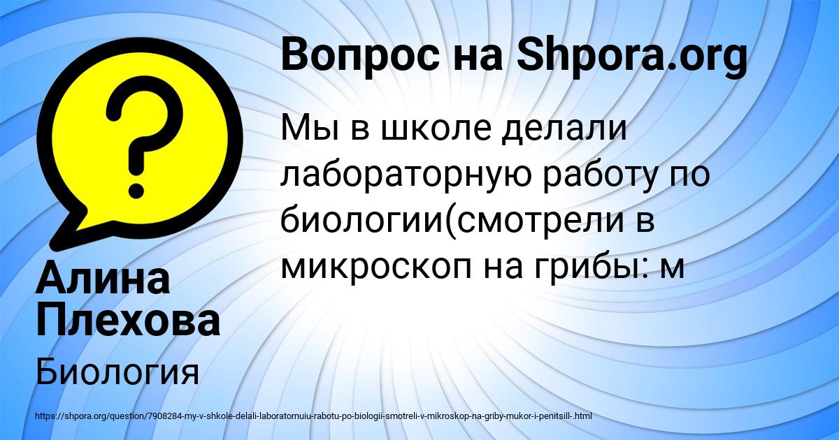 Картинка с текстом вопроса от пользователя Алина Плехова