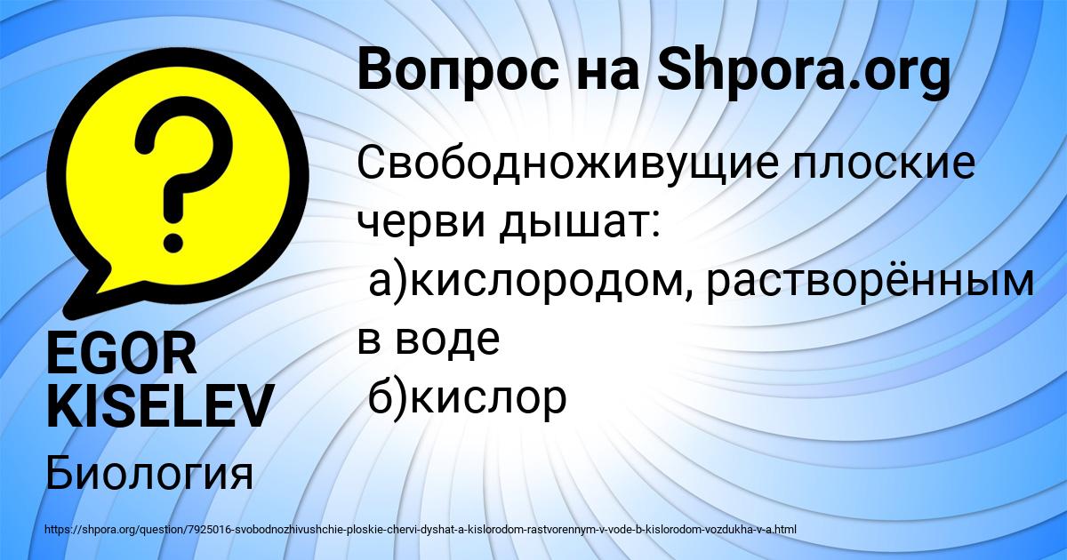 Картинка с текстом вопроса от пользователя EGOR KISELEV