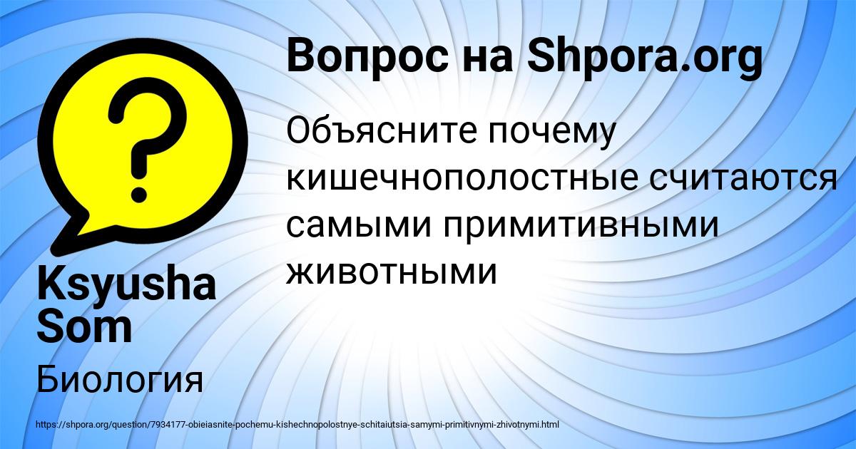 Картинка с текстом вопроса от пользователя Ksyusha Som