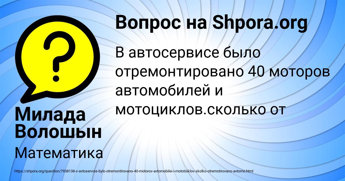 Картинка с текстом вопроса от пользователя Милада Волошын